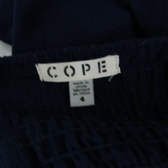 Cope Blue White Sleeveless Dress Size 4 - Picture 6 of 8